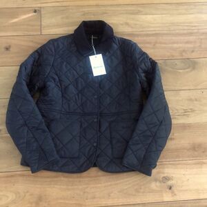 Barbour Women's Deveron Polar Quilt Jacket Black SIZE UK12 US/8 NEW with tags